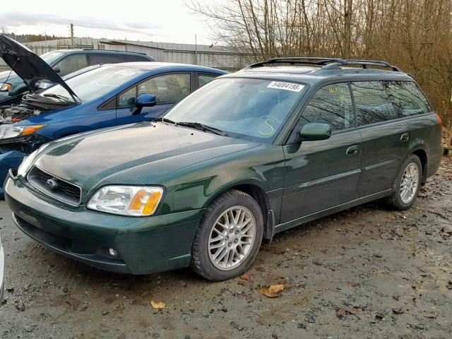 4S3BH635137310360 - 2003 SUBARU LEGACY L GREEN photo 2