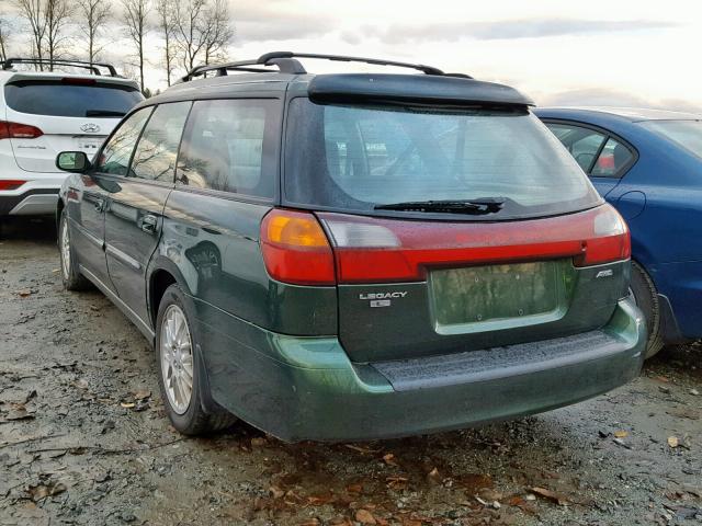 4S3BH635137310360 - 2003 SUBARU LEGACY L GREEN photo 3