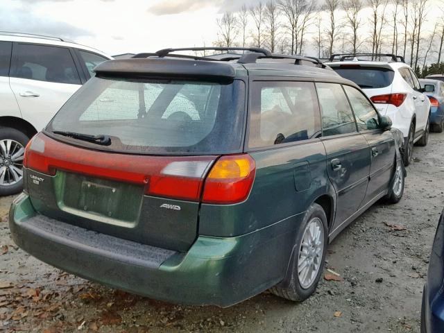 4S3BH635137310360 - 2003 SUBARU LEGACY L GREEN photo 4