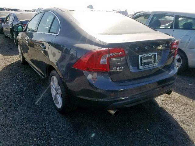 YV1612FS6D2211445 - 2013 VOLVO S60 T5 GRAY photo 3