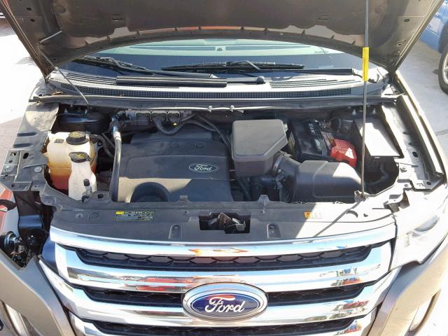 2FMDK3JC8EBA09116 - 2014 FORD EDGE SEL GRAY photo 7