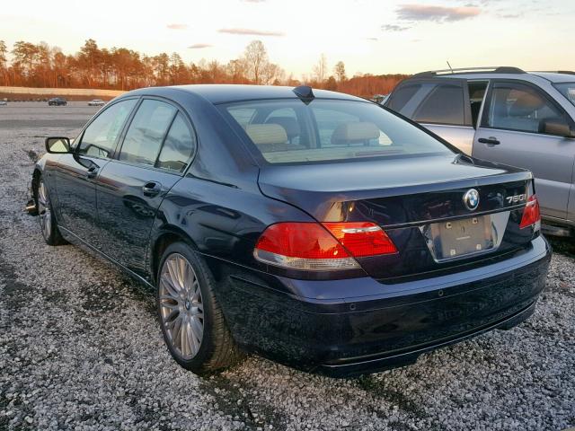 WBAHL83597DT10955 - 2007 BMW 750I BLACK photo 3