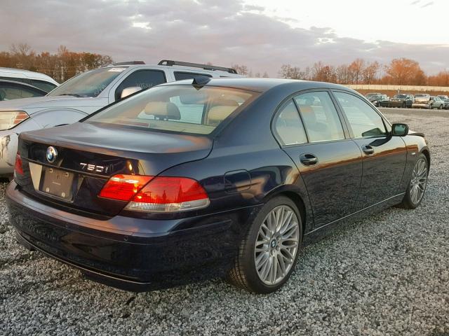 WBAHL83597DT10955 - 2007 BMW 750I BLACK photo 4