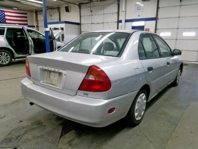 JA3AY26C0YU052192 - 2000 MITSUBISHI MIRAGE DE SILVER photo 4