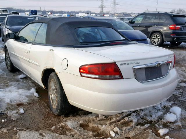 1C3EL55R34N318693 - 2004 CHRYSLER SEBRING LX WHITE photo 3