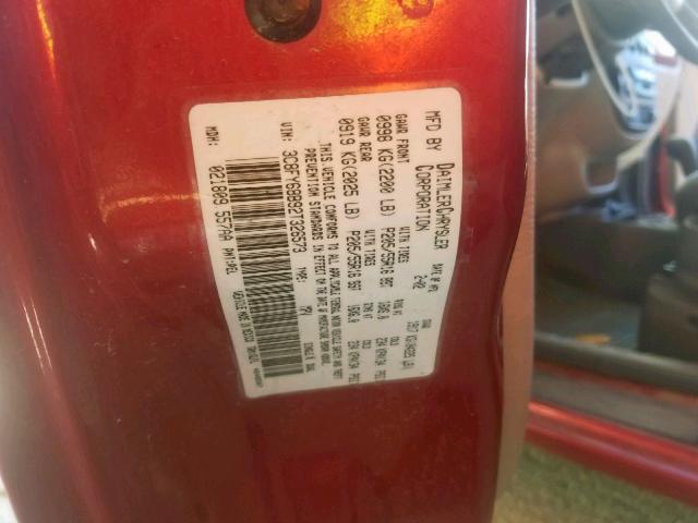 3C8FY68B92T326573 - 2002 CHRYSLER PT CRUISER RED photo 10