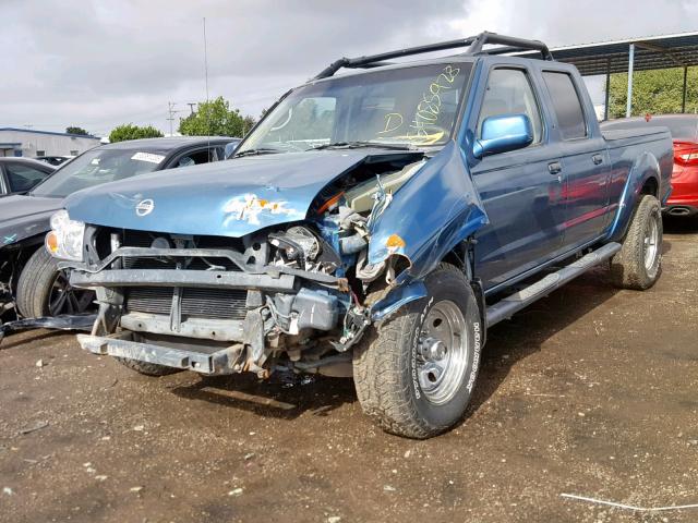 1N6ED29X64C456995 - 2004 NISSAN FRONTIER C BLUE photo 2