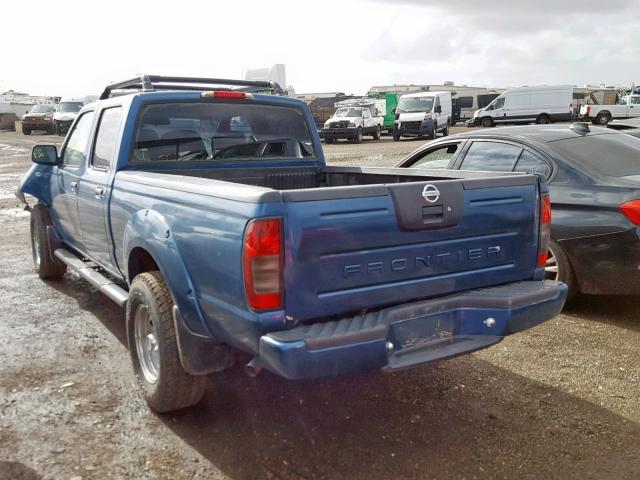 1N6ED29X64C456995 - 2004 NISSAN FRONTIER C BLUE photo 3