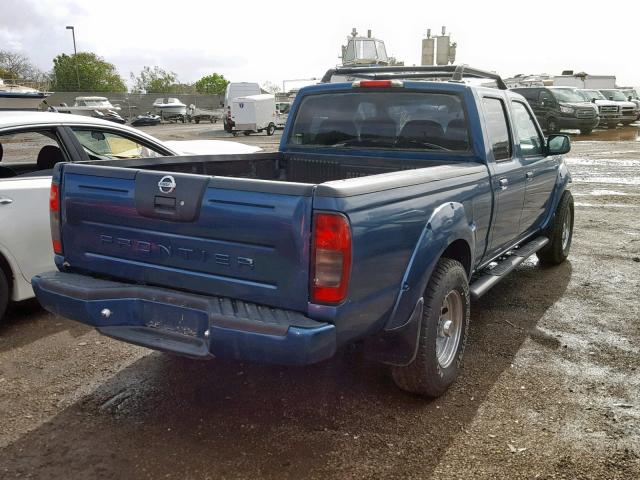 1N6ED29X64C456995 - 2004 NISSAN FRONTIER C BLUE photo 4