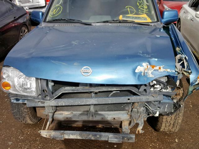 1N6ED29X64C456995 - 2004 NISSAN FRONTIER C BLUE photo 9