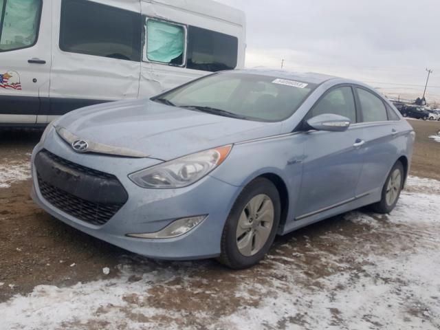 KMHEC4A42DA076045 - 2013 HYUNDAI SONATA HYB BLUE photo 2