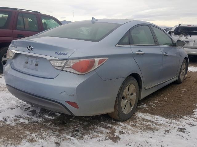 KMHEC4A42DA076045 - 2013 HYUNDAI SONATA HYB BLUE photo 4