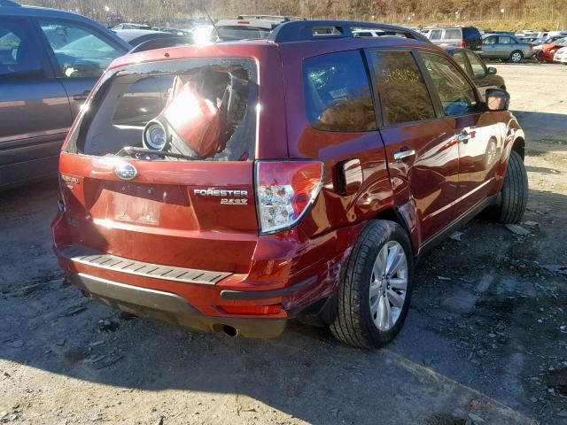 JF2SHAEC9BH707386 - 2011 SUBARU FORESTER L RED photo 4