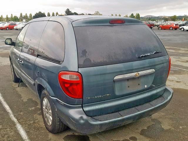 1C4GP45R35B318781 - 2005 CHRYSLER TOWN & COU BLUE photo 3