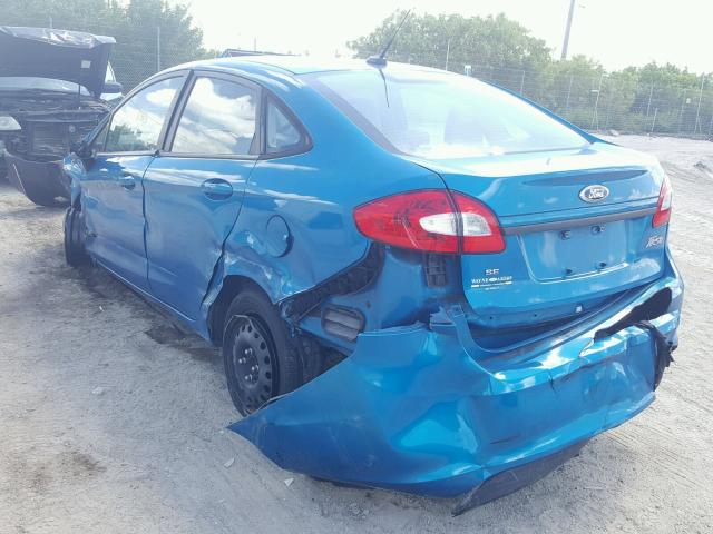 3FADP4BJXDM183684 - 2013 FORD FIESTA SE BLUE photo 3