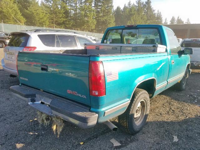 1GTEC14M1TZ515119 - 1996 GMC SIERRA C15 GREEN photo 4