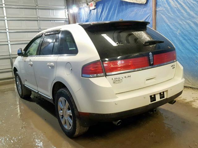 2LMDU88C57BJ37401 - 2007 LINCOLN MKX WHITE photo 3