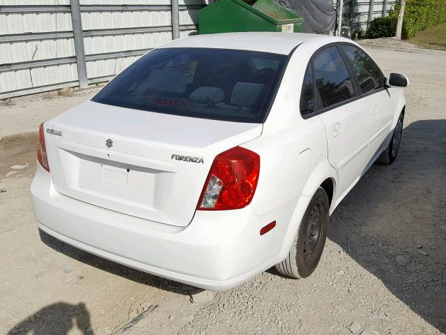 KL5JD52Z54K933507 - 2004 SUZUKI FORENZA S WHITE photo 4