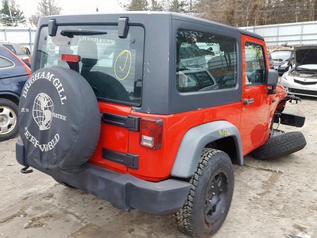 1J4AA2D11BL508361 - 2011 JEEP WRANGLER S RED photo 4