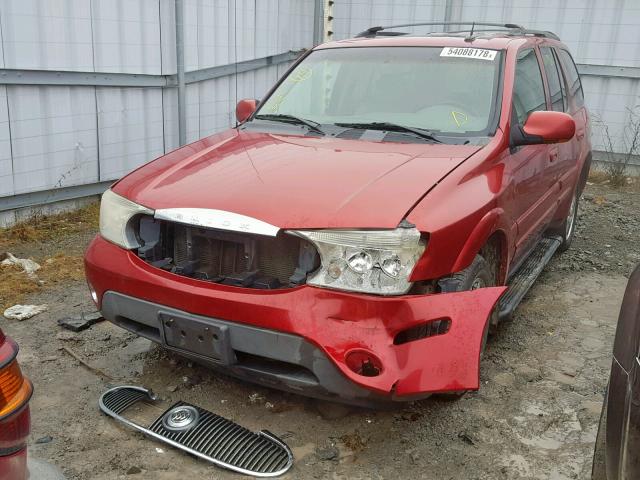 5GADT13S342169663 - 2004 BUICK RAINIER CX RED photo 2