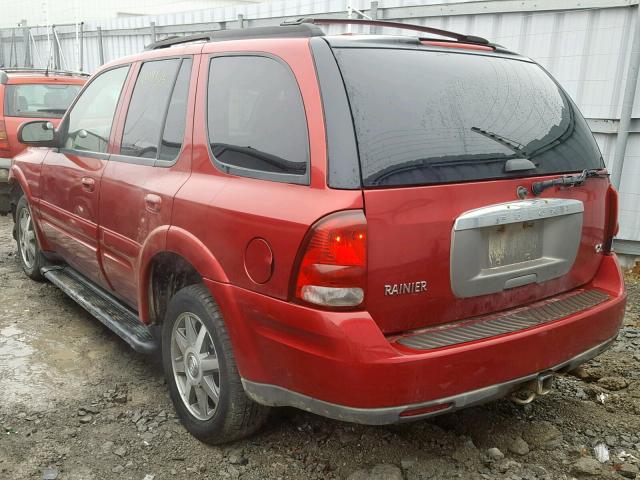 5GADT13S342169663 - 2004 BUICK RAINIER CX RED photo 3