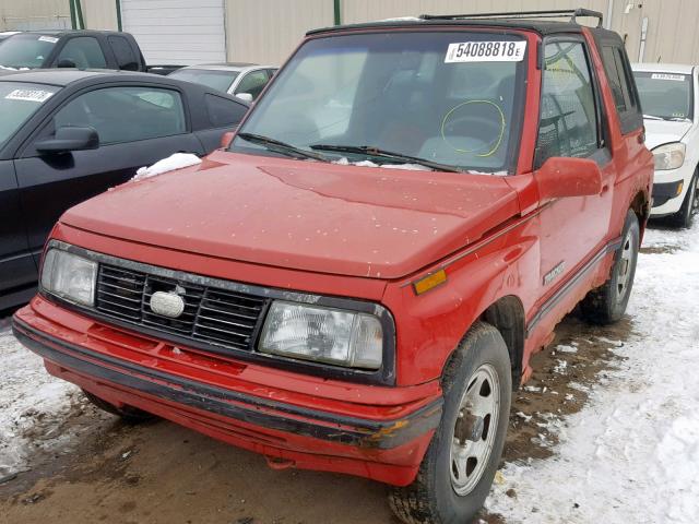 2CNBJ18U3L6211350 - 1990 GEO TRACKER RED photo 2