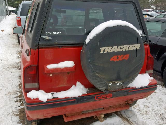 2CNBJ18U3L6211350 - 1990 GEO TRACKER RED photo 9