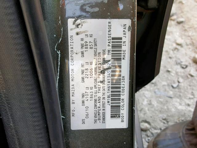 JM1BL1H61A1345242 - 2010 MAZDA 3 S GRAY photo 10