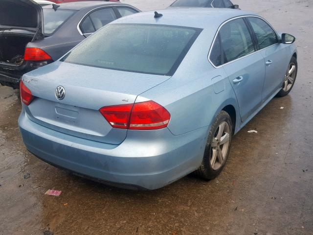 1VWBP7A38CC058962 - 2012 VOLKSWAGEN PASSAT SE BLUE photo 4