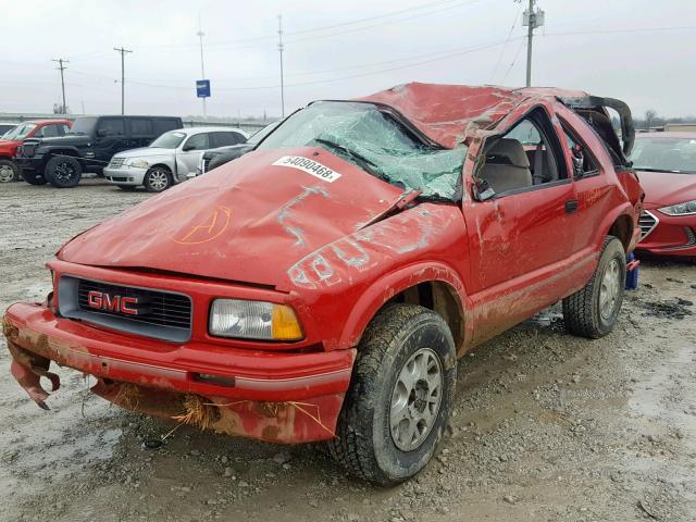 1GKCT18W9TK519354 - 1996 GMC JIMMY RED photo 2