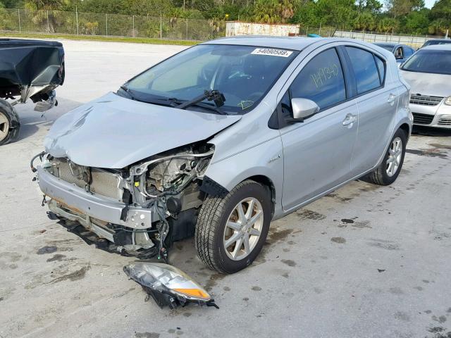 JTDKDTB3XC1007333 - 2012 TOYOTA PRIUS C SILVER photo 2