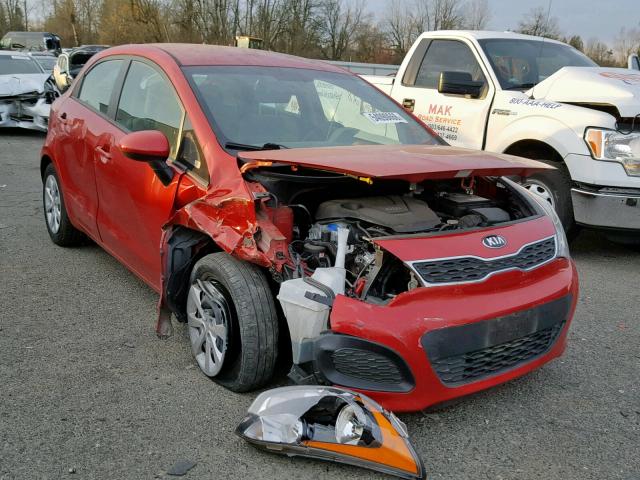 KNADN5A33E6416473 - 2014 KIA RIO EX RED photo 1