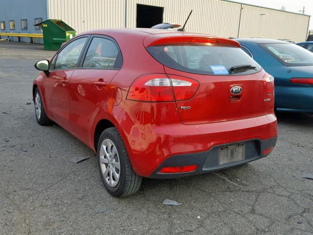 KNADN5A33E6416473 - 2014 KIA RIO EX RED photo 3