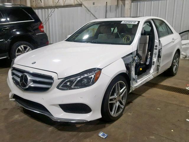 WDDHF9BB2EB074039 - 2014 MERCEDES-BENZ E 550 4MAT WHITE photo 2