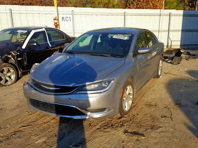 1C3CCCAB0FN748527 - 2015 CHRYSLER 200 LIMITE GRAY photo 2