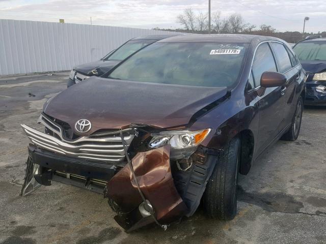 4T3ZK3BB3AU023576 - 2010 TOYOTA VENZA BASE MAROON photo 2