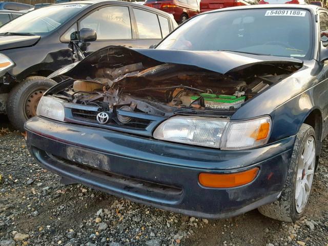 2T1BB02E0VC198975 - 1997 TOYOTA COROLLA DX GREEN photo 9