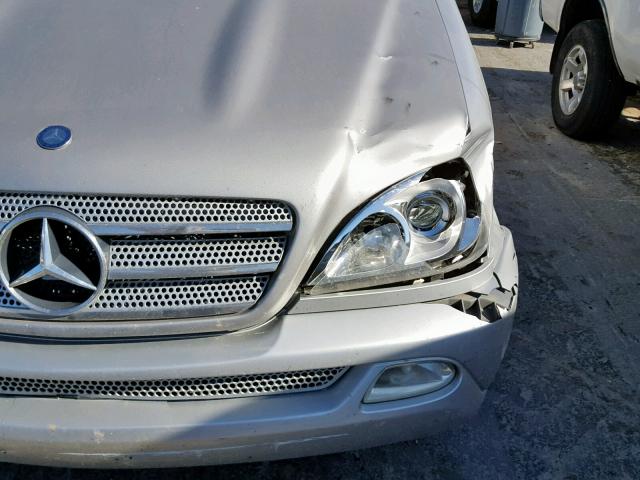 4JGAB57E65A527809 - 2005 MERCEDES-BENZ ML 350 SILVER photo 9