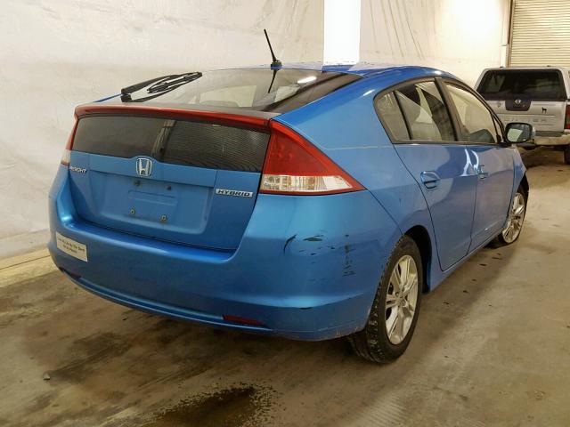 JHMZE2H74AS029902 - 2010 HONDA INSIGHT BLUE photo 4