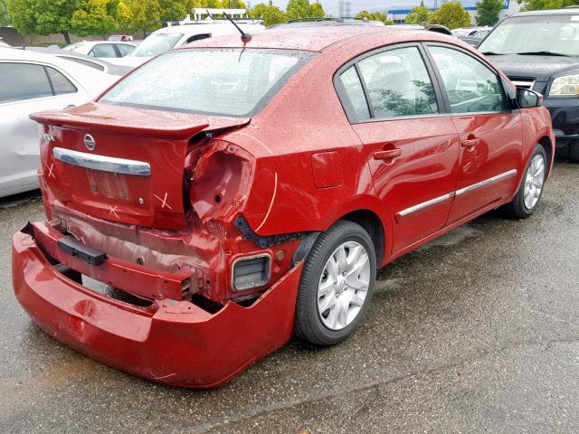 3N1AB6AP6CL744760 - 2012 NISSAN SENTRA 2.0 RED photo 4