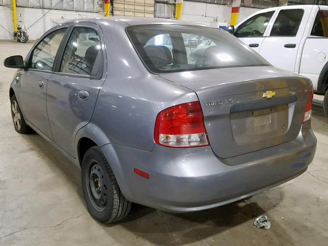 KL1TD56636B532079 - 2006 CHEVROLET AVEO BASE Gümüş foto 3