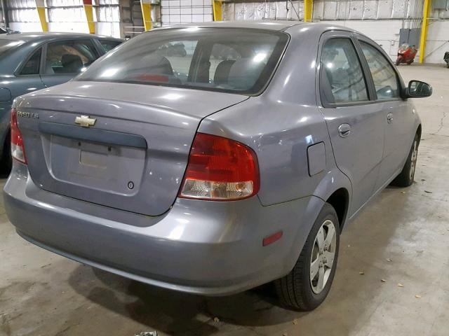 KL1TD56636B532079 - 2006 CHEVROLET AVEO BASE Gümüş foto 4
