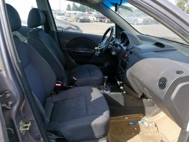 KL1TD56636B532079 - 2006 CHEVROLET AVEO BASE Gümüş foto 5