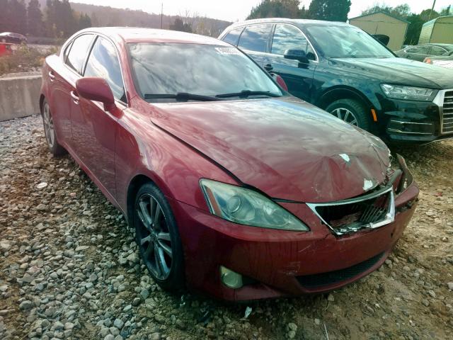 JTHBK262972034281 - 2007 LEXUS IS 250 RED photo 1