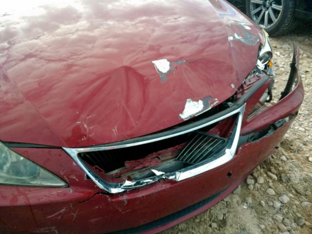 JTHBK262972034281 - 2007 LEXUS IS 250 RED photo 9