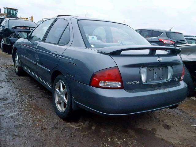 3N1BB51D8YL105792 - 2000 NISSAN SENTRA SE GRAY photo 3