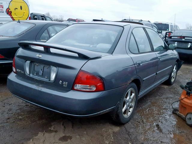 3N1BB51D8YL105792 - 2000 NISSAN SENTRA SE GRAY photo 4