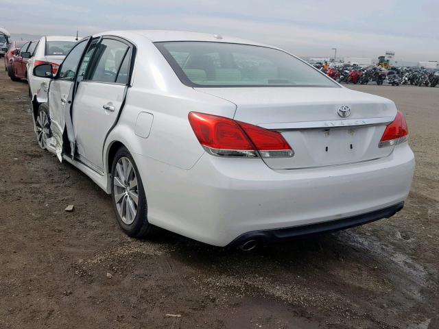 4T1BK3DB2CU461581 - 2012 TOYOTA AVALON BAS WHITE photo 3