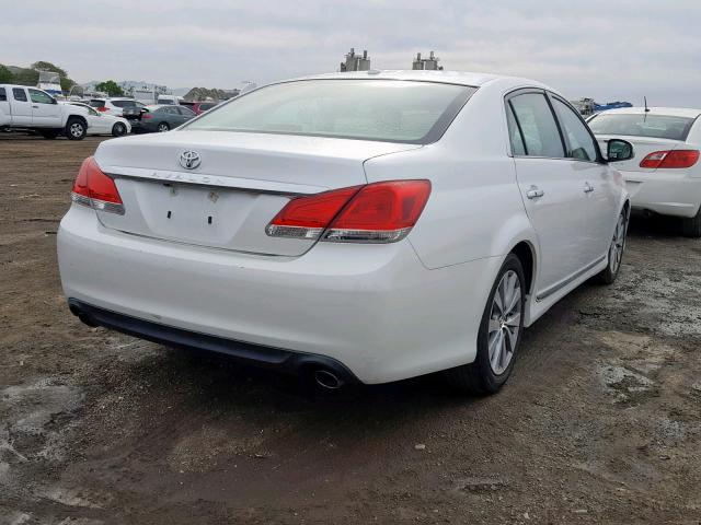 4T1BK3DB2CU461581 - 2012 TOYOTA AVALON BAS WHITE photo 4