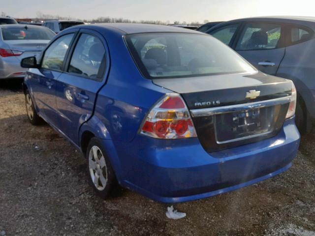 KL1TD56688B150147 - 2008 CHEVROLET AVEO BASE Көк фото 3